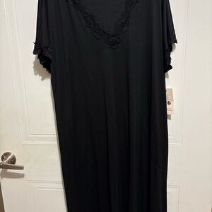 Secret Treasures Black Lace Trim Chemise